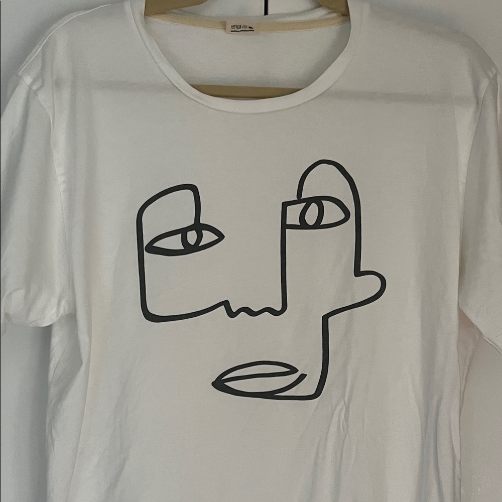 Typographia Brand Minimalist White Graphic T-Shirt